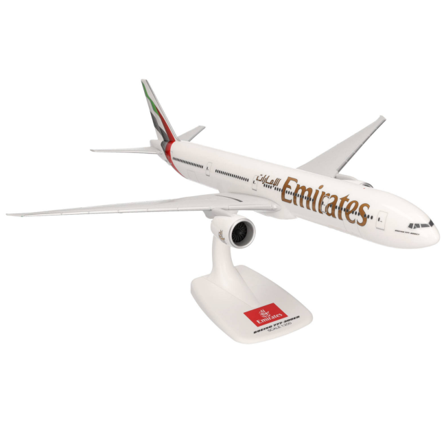 Herpa Snap-Fit Flugzeugmodell Emirates Boeing 777-300ER